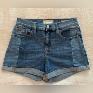 PacSun The Shortie Cuffed Colorblock Denim Jean Shorts Size 28